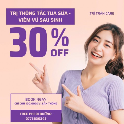 Trị thông tắc tua sữa - viêm vú sau sinh